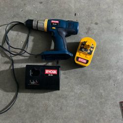  RYOBI 18 VOLT 2-SPEED 1/2” CORDLESS DRILL W/CHARGER