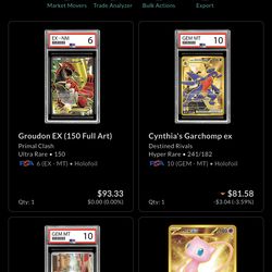 Pokemon Slabs and Raw Cards