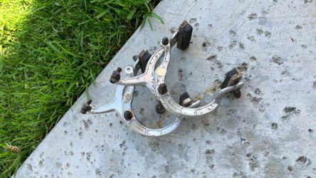 Vintage BMX Brakes, Front and Rear, MX1000, Faded and missing parts, located in LaHabra