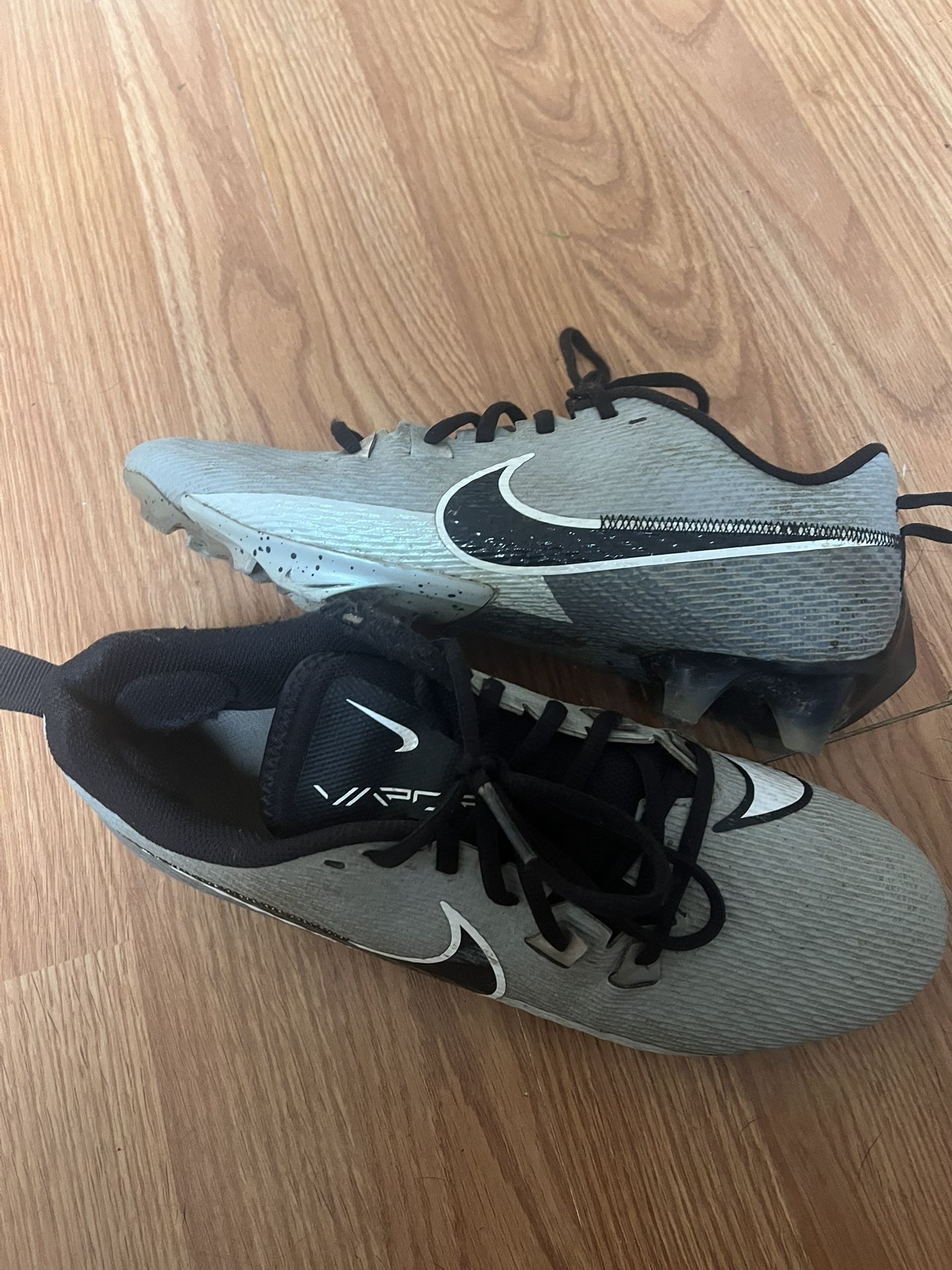 Nike-Football Cleats  Sz 10 VAPOR EDGE SPEED 360 2 'LIGHT SMOKE GREY BLACK' Excellent condition worn 2x