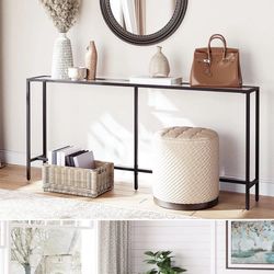 New  Glass Top Console table