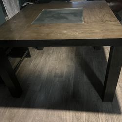 Used Square, Gray Dining Table