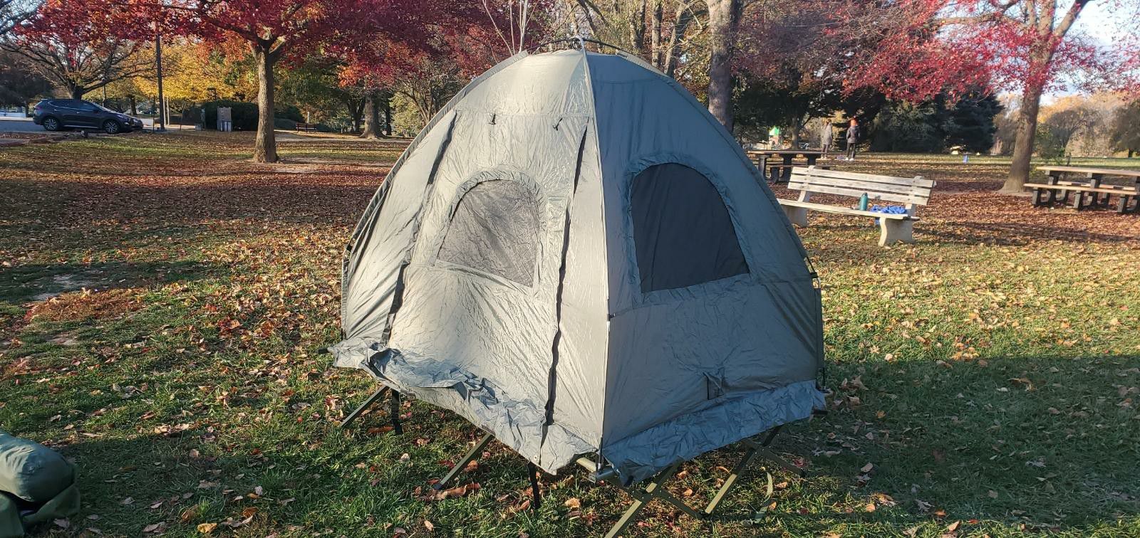 Off Ground Camping Tent Cot Air Mattress  Sleeping Bag