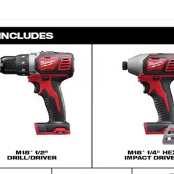 M18 1/2 in. Hammer Drill / Driver (2606-20), M18 1/4 in. Hex Impact Driver (2656-20) Brand New never used