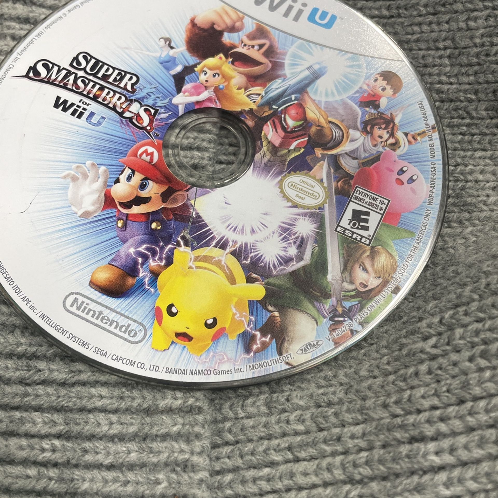 Nintendo Wii U Super Smash Bros Disc $10