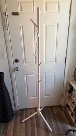 wooden coat rack