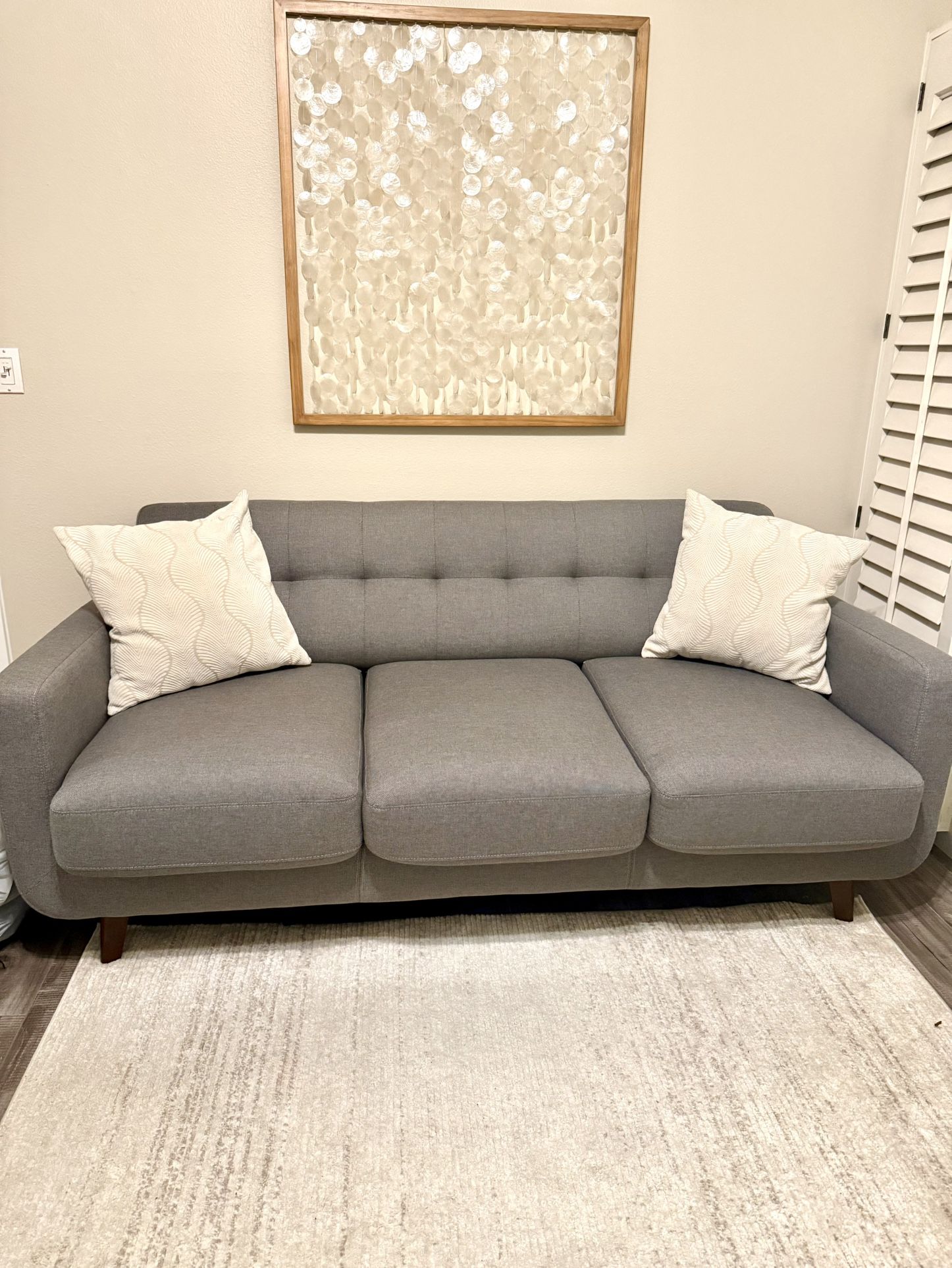 Modern Gray Sleeper Sofa/Couch– Full Size Pull-Out Bed (Great Condition)