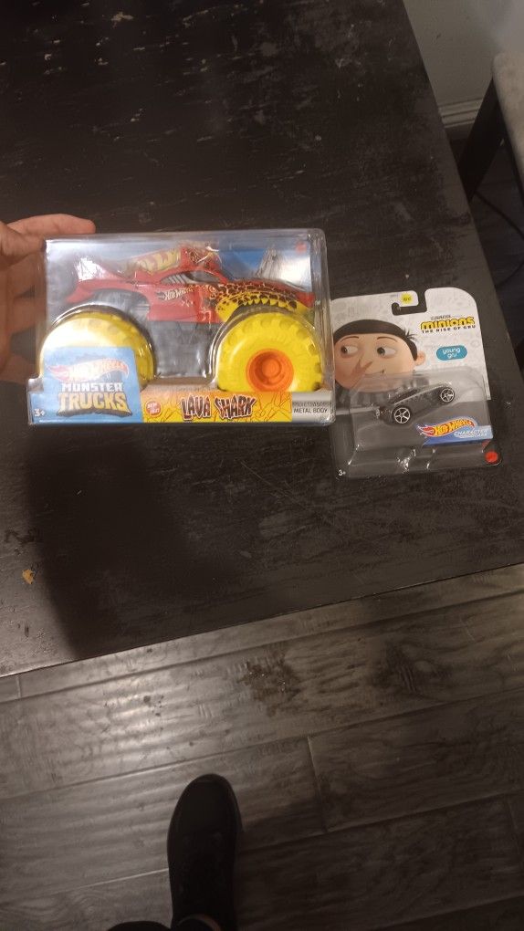 FREE BONUS Hot Wheels Toy Car or Matchbox - Discontinued Hot Wheels Oversized Monster Truck - 2020 Hot Wheels Monster Trucks Giant Wheels