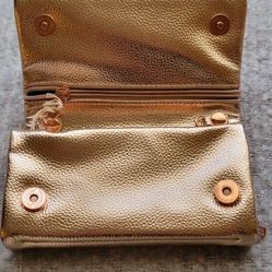 Woman's Metalic Gold Clutch