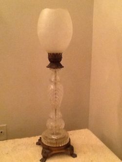 Antique glass lamp