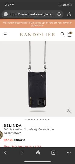 Bandolier iPhone 11 Pro Black/Gold Crossbody Chain - Brand New!