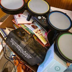 Xbox 360 Rock Band/guitar Hero Drum Set And Fog Machine