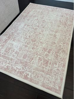 Pink Vintage Distressed Area rug
