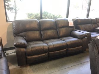 Charcoal Gray 2 Piece Power Reclining Sofa and Loveseat Set