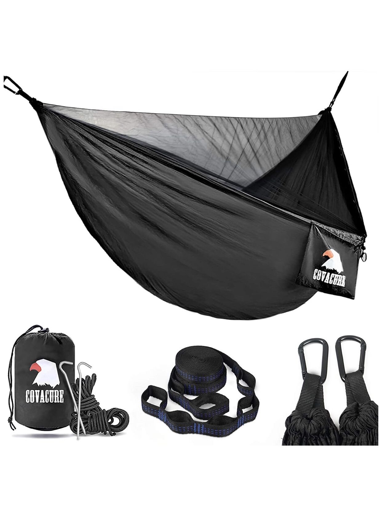 Covacure Camping Hammock with Net - Lightweight Double Hammock