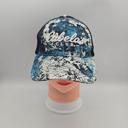 Cabela's Club Blue/White Camo Trucker Adjustable SnapbackHat