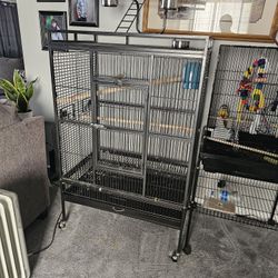 2 Bird Cages & Perch