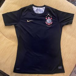 Authentic Corinthians Paulista Nike dri-fit Black Jersey size M(8-10)