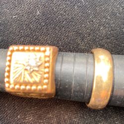 Solid Gold Ring With Diamonds Both For 800