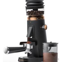 Single Dose Coffee Grinder – 75 Settings Burr Grinder, 40mm Conical Burr, Anti-Static & Low-Retention Design, Quiet DC Motor with Magnetic Outlet & Va