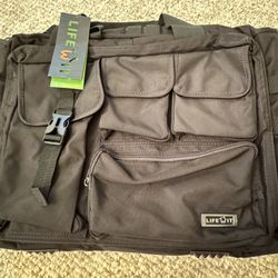 LifeWit Canvas Messenger Laptop Bag Pockets