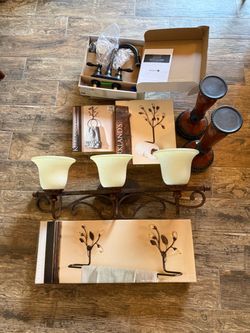 Bathroom lighting + hardware bundle-bronze fixtures