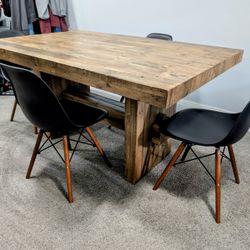 Emerson Solid Reclaimed Wood Rectangle Dining Table (Reclaimed Pine)