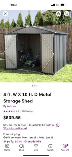8ft W And 10 Ft Deep Shed For Storage  FIRM on Price!
