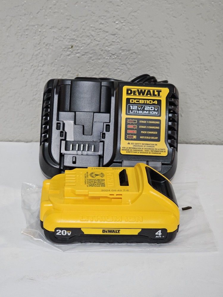 Dewalt 20V MAX Lithium-Ion Starter Kit with 4.0 Ah Batteries and Charger Brand New
