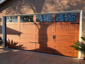 Double Garage Door with Decorative Windows