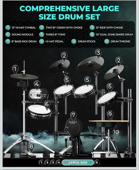 Fesley Electric Drum Set