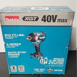 Makita New 1/2" Medium Impact Wrench 40v 4speeds