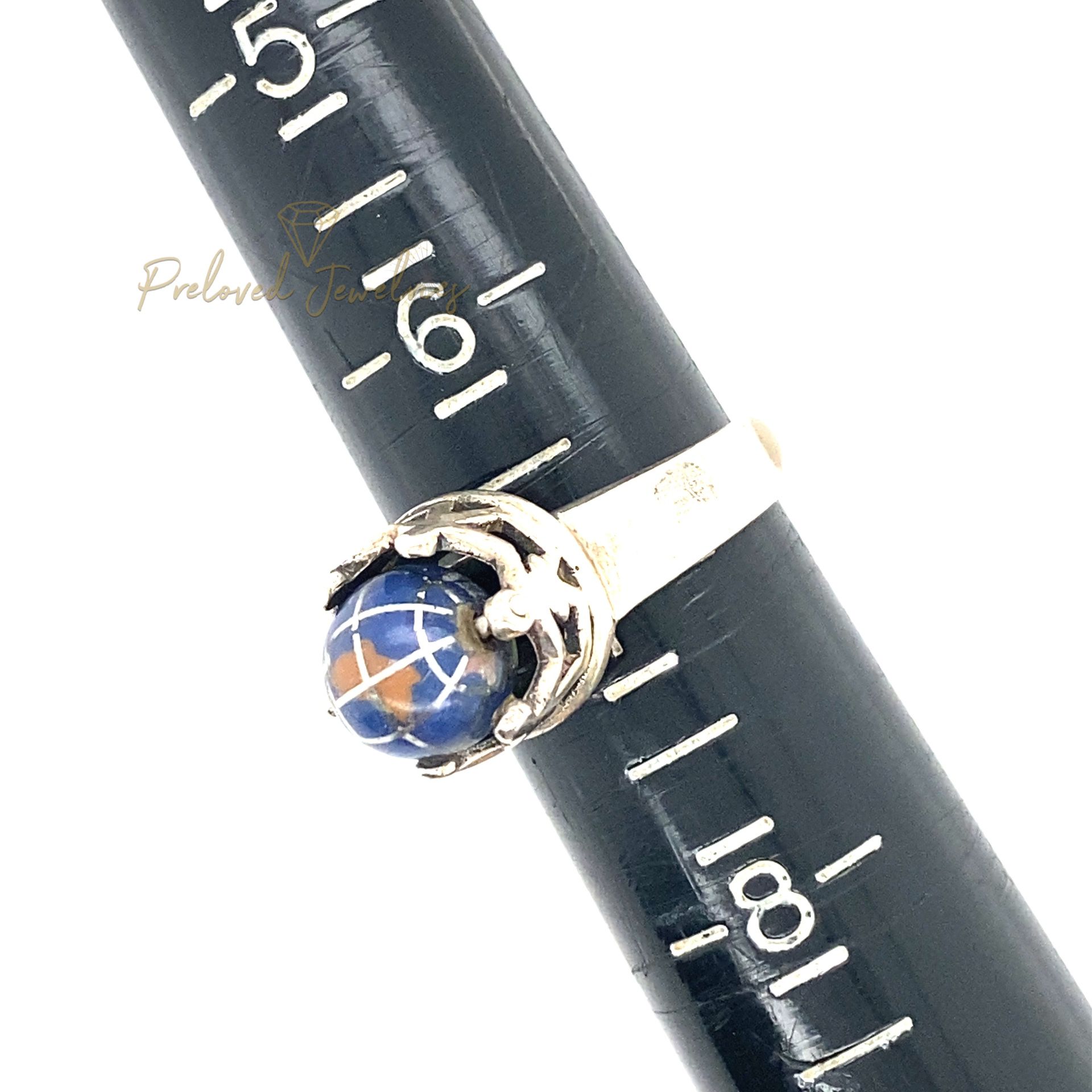 Silver Globe Spinner Ring