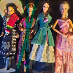 $20/ea. Or $50 ALL 🎀 Vintage Mattel Barbie dolls, primarily from the iconic Dolls of the World Collection.