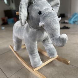 Elephant Plush Nursery Rocker 