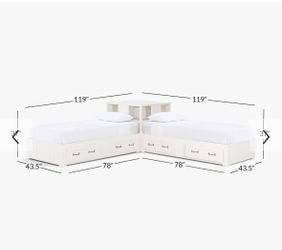 Pottery barn kids belden twin bed set