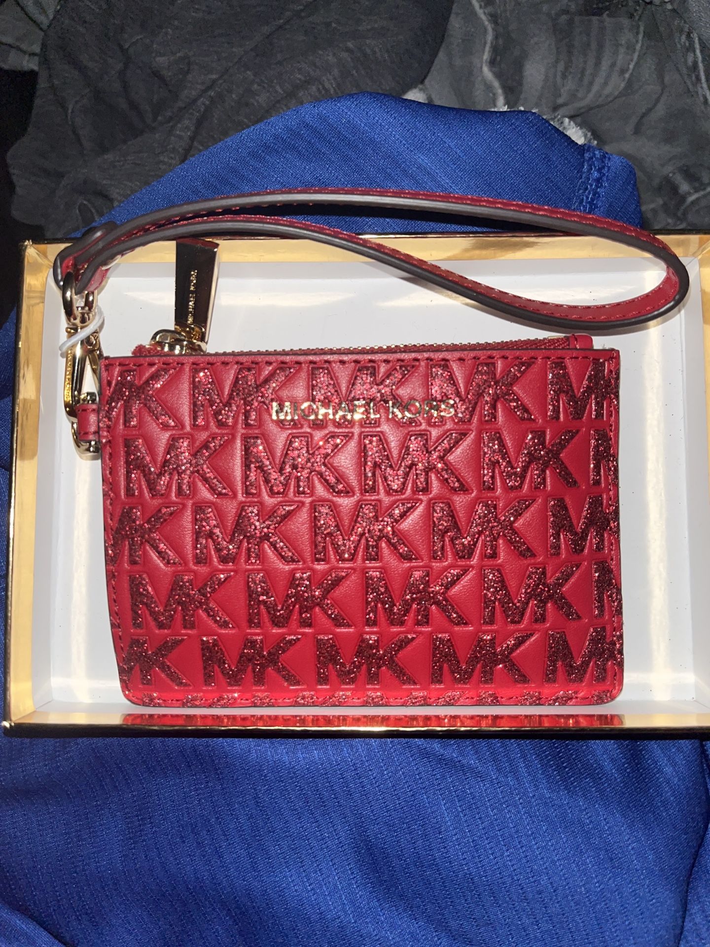 Michael Kors Red Glitter Wristlet