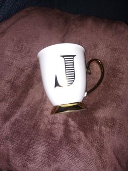 J INITIAL PORCELAIN MUG