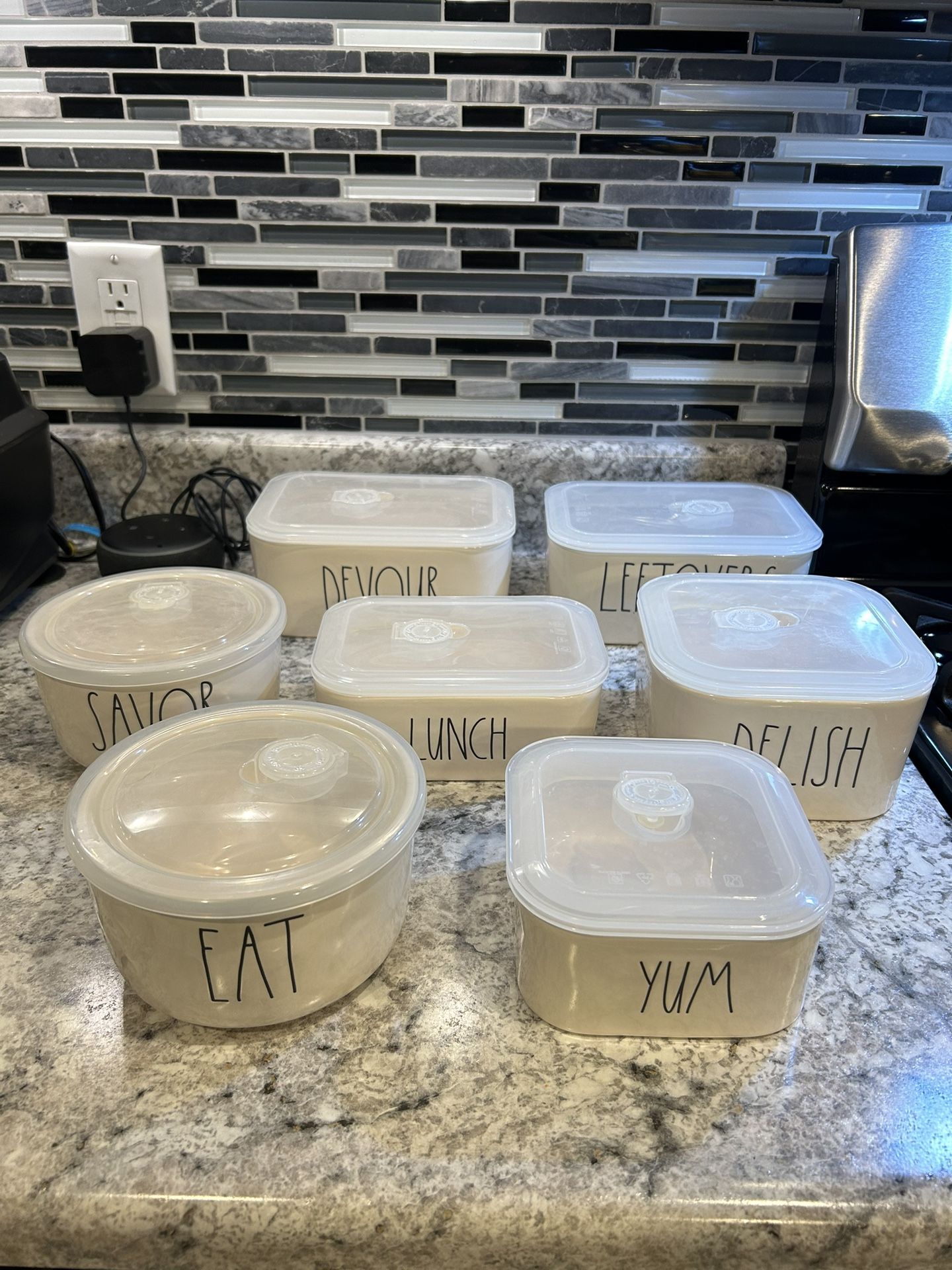 “Rae Dunn” Ceramic Food Containers