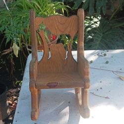 Doll Wooden Rocking Chair 