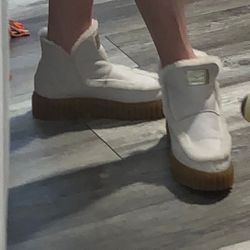 Leather And Fur Boots Size 9.5* Women’s 