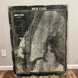 Decorative Wall Art - Map of New York