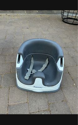 Ingenuity Baby Base 2-in-1 Seat - Slate - Booster Feeding Seat - Baby Toddler Kids Seat With Tray - Gray And White