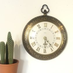 Vintage Gold Wall Clock 