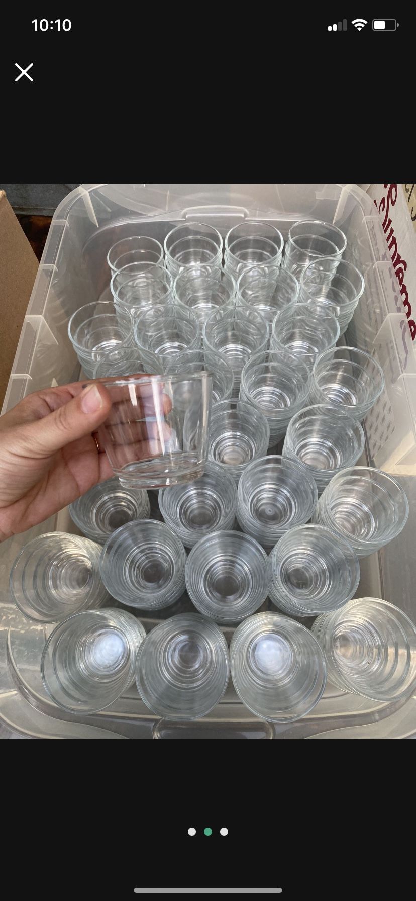 50 Glass Candle Holders