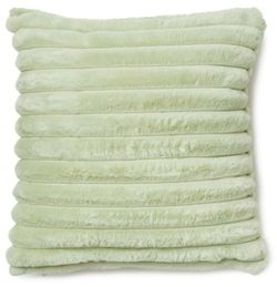 Sage green plush square 18x18 soft throw pillow new