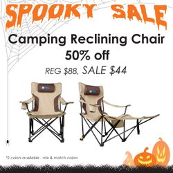 Camping Reclining Chair, SALE 50% off
