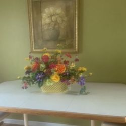 Dining Table With 4  Leather Chairs For Sale 