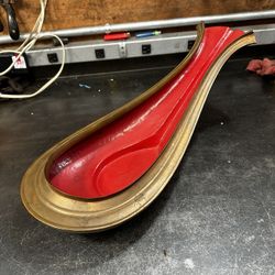 Indian Antique Large Ceremonial Hand Crafted Copper Yoni 19th Century 20.5” OAL