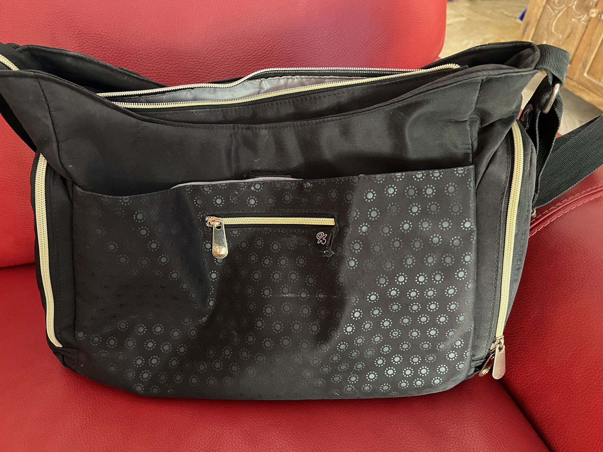 Diaper Bag With Foldable Portable Toddler Potty Seat Included!